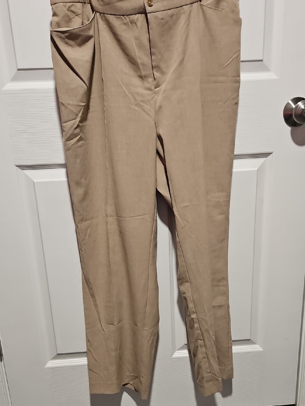 Catherines Beige Straight-Leg Trousers